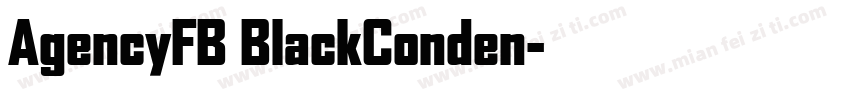 AgencyFB BlackConden字体转换